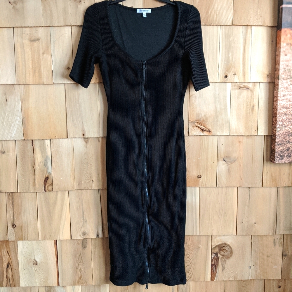 Good American midi zipper dress